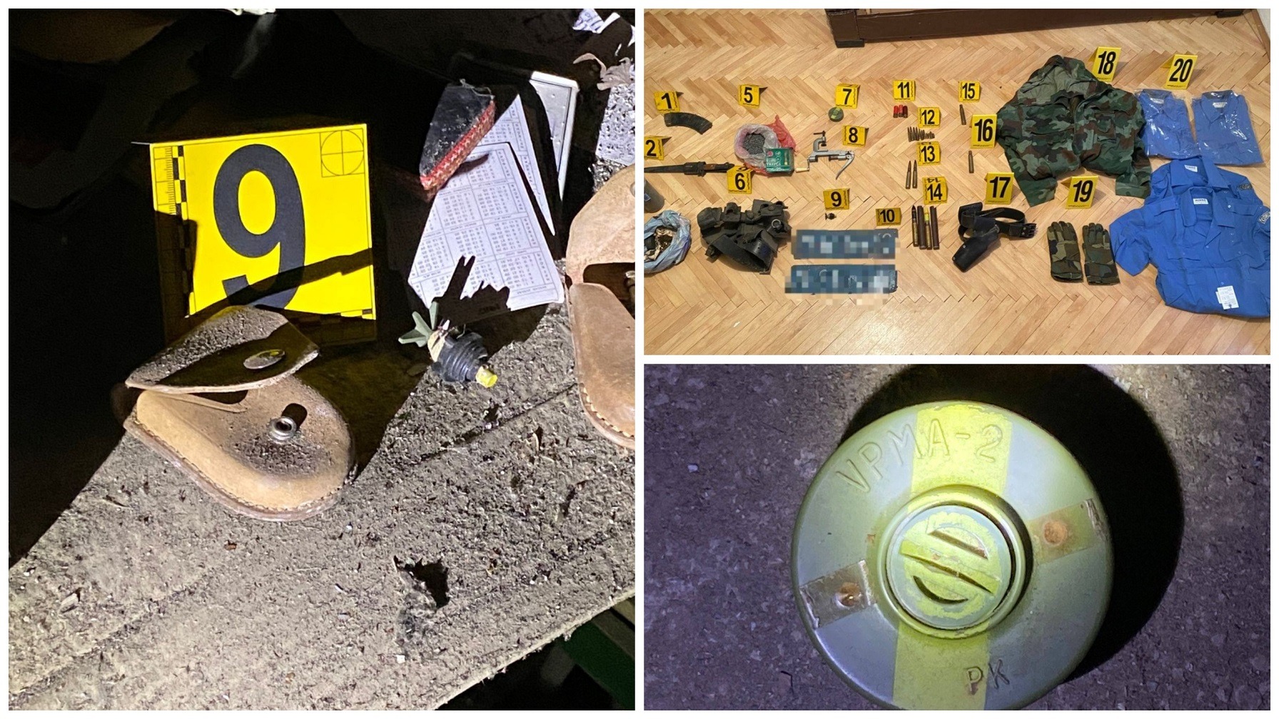 Armatim  mina dhe uniforma të Policisë së Serbisë zbulohen në një shtëpi të braktisur në Mitrovicë të Veriut